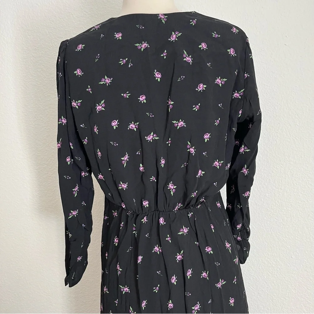 Mango MNG | black floral midi dress